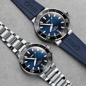 Replica Uhren Oris Aquis Datum Automatik Edelstahl Schwarz Oder Blau 39.5MM